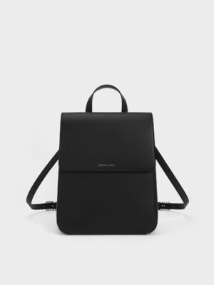 Charles & Keith - Octavia Front Flap Structured Backpack