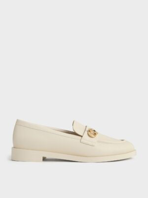 Charles & Keith - Marley Metallic-Accent Loafers