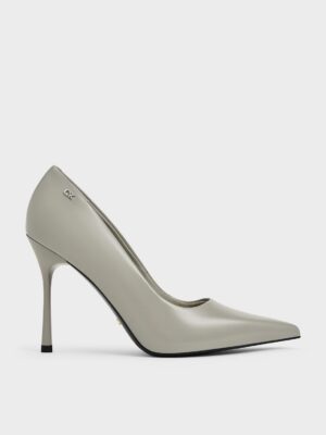 Charles & Keith - Kyra Leather Pointed-Toe Pumps