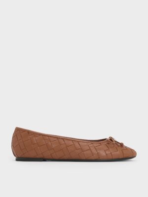 Charles & Keith - Ivette Woven Bow Ballet Flats