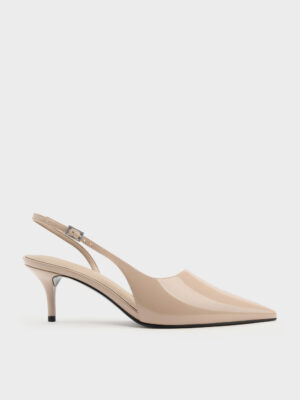 Charles & Keith - Patent Pointed Slingback Pumps
