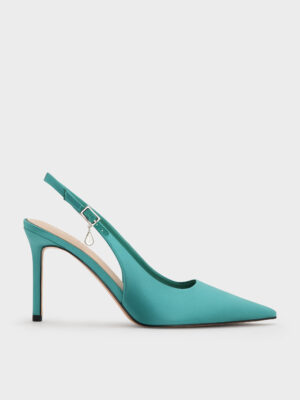 Charles & Keith - Teardrop-Crystal Pointed Slingback Pumps