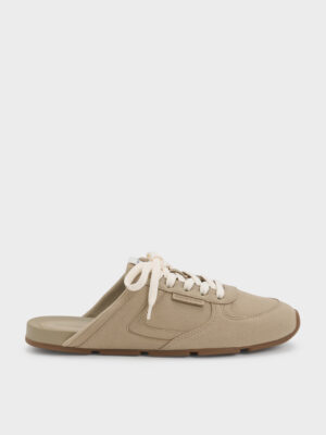 Charles & Keith - Lace-Up Slip-On Sneakers