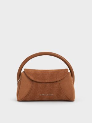 Charles & Keith - Girls' Nelly Corduroy Top Handle Bag