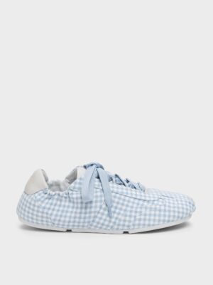 Charles & Keith - Cece Gingham Ruched Sneakers