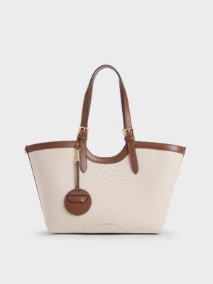 Charles & Keith - XL Enola Canvas Tote Bag