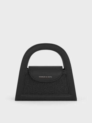 Charles & Keith - Este Glittered Top Handle Bag