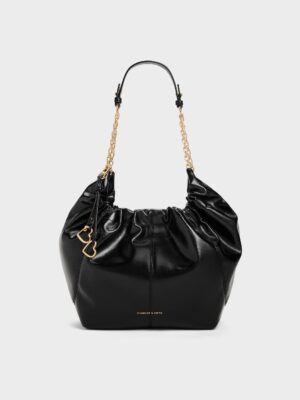 Charles & Keith - Ciara Ruched Hobo Bag
