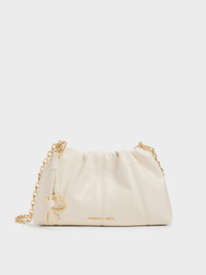 Charles & Keith - Ciara Ruched Crossbody Bag