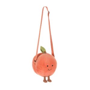 Jellycat A4PEACHB Amuseables Peach Shoulder Bag Soft Toy