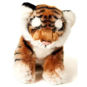 Uni Toys B40204BR Tiger Cub Orange Striped 20cm Sitting Big Cat Plush Toy