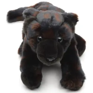 Uni Toys B41174R5 Black Panther Brown-Patterned 25cm Sitting Big Cat Plush Toy