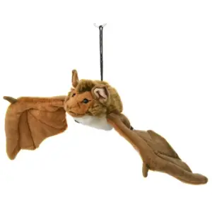 Uni Toys B92056R Brown Bat with String Loop and Keyring 35cm Wide Plush Toy