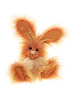Charlie Bears Butternut Orange Plush Jointed Bunny With Orange Organza Bow+