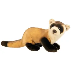 Uni Toys C90076 Ferret Brown and Cream Standing 40cm Mustelid Plush Toy