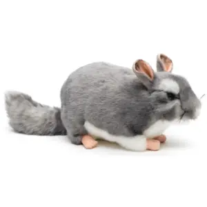 Uni Toys C91683R Chinchilla Grey and White 22cm Rodent Plush Toy