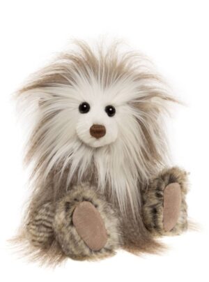 Charlie Bears Cobweb Maker White and Brown Shaded Plush Jointed Monster