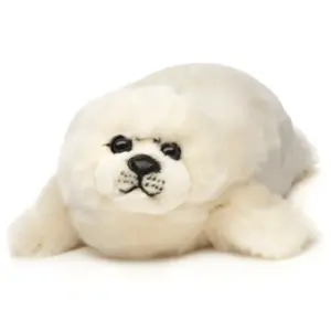 Uni Toys D60636 White Baby Seal 36cm Lying Soft Plush Toy