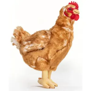 Uni Toys E70605R Hen Brown Chicken 37cm Standing Bird Plush Toy