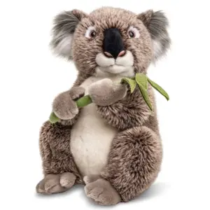 Uni Toys E90575 Koala Grey with Leaf 30cm Sitting Marsupial Plush Toy
