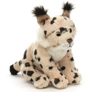Uni Toys F40462 Lynx Tan Spotted 17cm Sitting Wild Cat Plush Toy