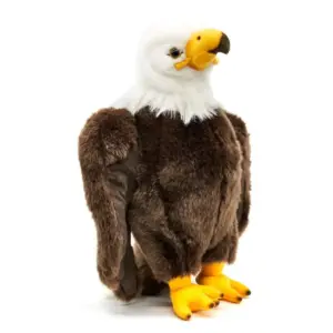 Uni Toys F70015 Bald Eagle White, Yellow and Brown 32cm Bird Perched
