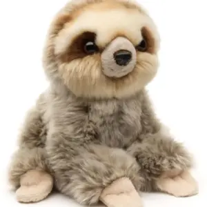 Uni Toys FA020N Sloth Beige 18cm Fluffy Sitting Plush Toy