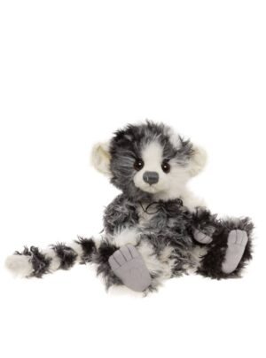 Charlie Bears Glasses Monster Black and White Plush Jointed With Necklace