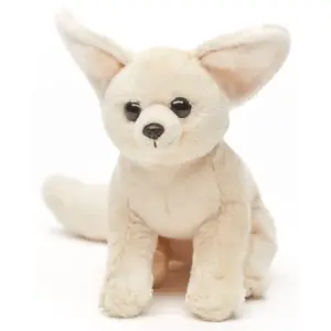 Uni Toys H90422 Fennec Fox Tan 18cm Sitting Large-Eared Fox Plush Toy