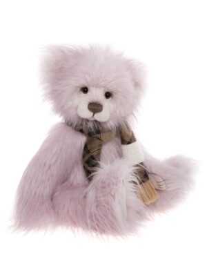 Charlie Bears Iris Pastel Pink Soft Plush Jointed Bear With Woolly Scarf