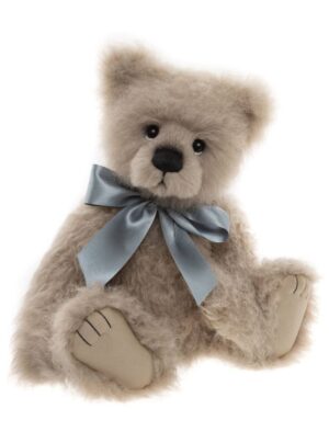 Charlie Bears Jackson Beige Plush Jointed Bear With Satin Bow and Growler