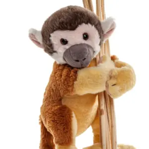 Uni Toys K50052 Squirrel Monkey with Slap Band in Arms 18cm Plush Toy