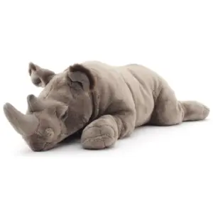 Uni Toys L79418 Rhinoceros Grey 54cm Floppy Lying Plush Toy