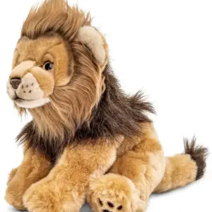Uni Toys L84123R3 Lion with Fluffy Mane 30cm Sitting Big Cat Plush Toy