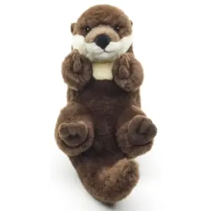 Uni Toys M90904 Eco-Line Otter Swimming on Back Brown 26cm Plush Toy