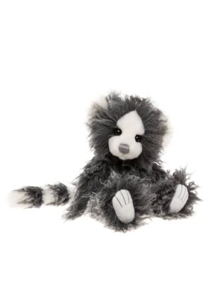 Charlie Bears Money Monster Dark Grey Plush Jointed Monster With Necklace