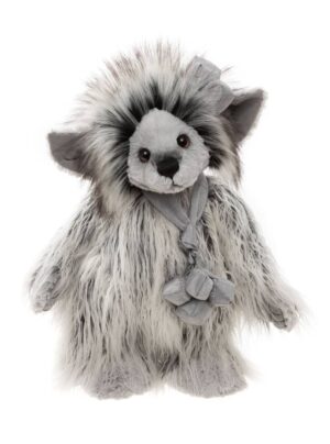 Charlie Bears Mountain Troll Grey Soft Plush Jointed Troll With Necklace