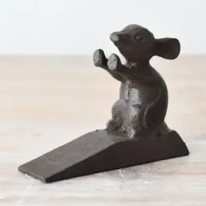 Portland Living PL8013303 Cast Iron Mouse Door Wedge Home Decor