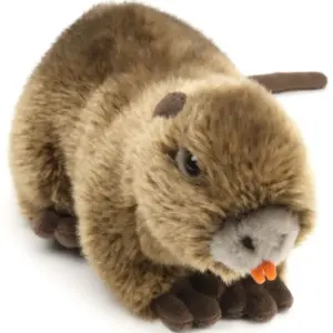 Uni Toys Q90663 Nutria Brown with Orange Teeth 21cm Rodent Plush Toy