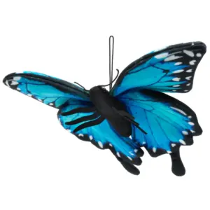 Uni Toys R91064-2 Blue Morpho Butterfly with Realistic Details and Loop 26cm Toy