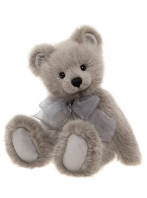 Charlie Bears Silver Birch Silver Plush Jointed Bear With Silver Organza Bow+