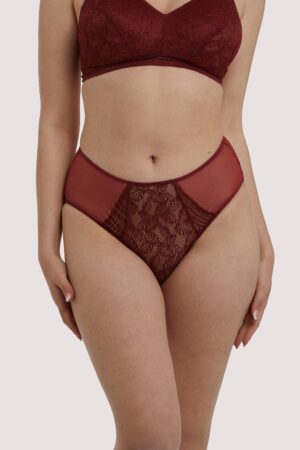 Emma Merlot Wine High Waist Brief | UK 8 | Deja Day