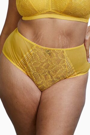 Emma Mustard Yellow High Waist Brief | UK 8 | Deja Day