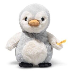 Steiff 242816 Lio Penguin with Rattle Grey and White Plush Soft Toy
