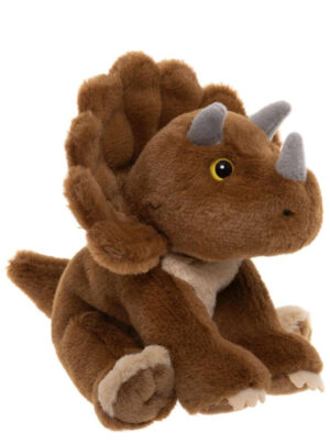 Charlie Bears Cuddle Cub Triceratops Brown Plush Sitting Soft Toy