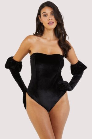 Halina Puff-Sleeve Body With Gloves | UK 24 | Wolf & Whistle