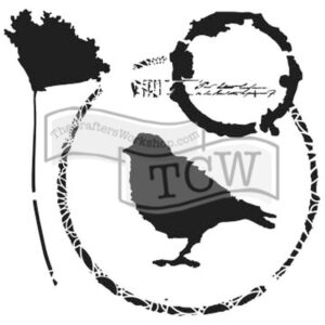 The Crafters Workshop 6x6 Stencil Thoughtful Bird