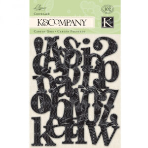 K&Company Elegance Chipboard Alphabet
