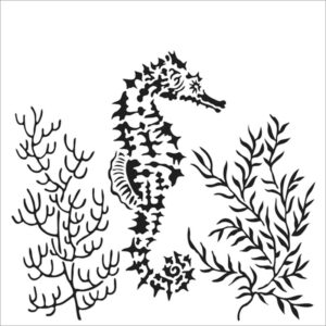 The Crafters Workshop 12x12 Stencil Seahorse