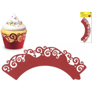 Cupcake Wrappers Swirl Red3 X Packs Of 6